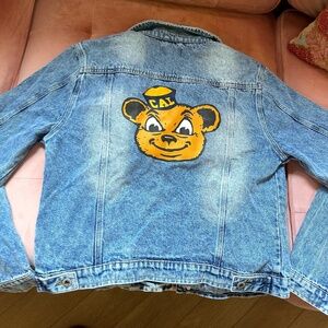 Lo + Jo California Golden Bears Berkeley Oski Logo Denim Jacket